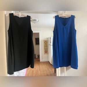 Blue and Black Line-A Sleeveless Women's dresses both for the price marked
